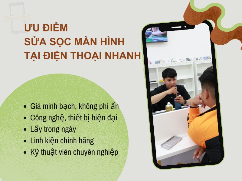 Ưu điểm khi sửa sọc màn hình tại Điện Thoại Nhanh quận 6