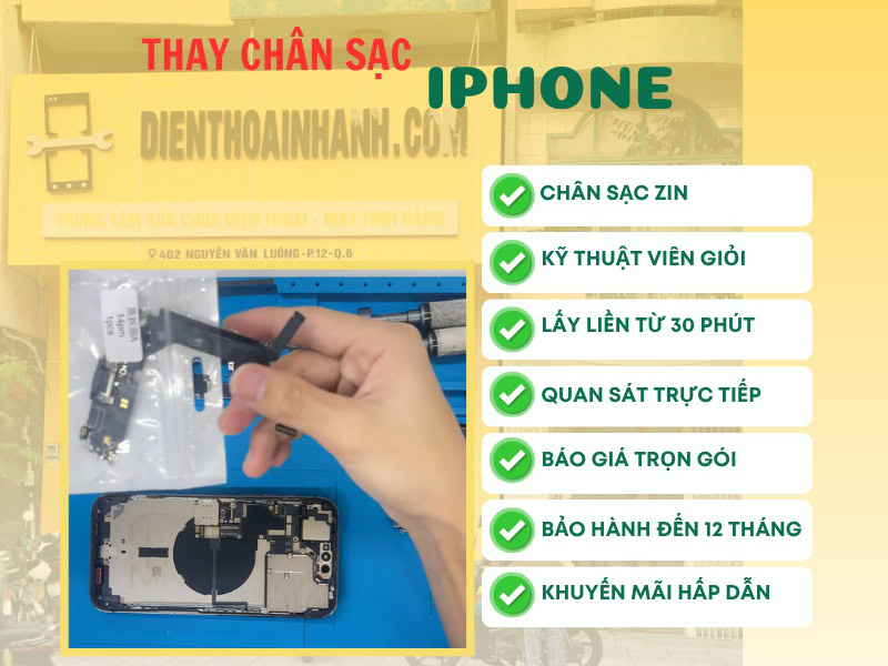 Ưu điểm khi thay chân sạc iPhone tại Điện Thoại Nhanh