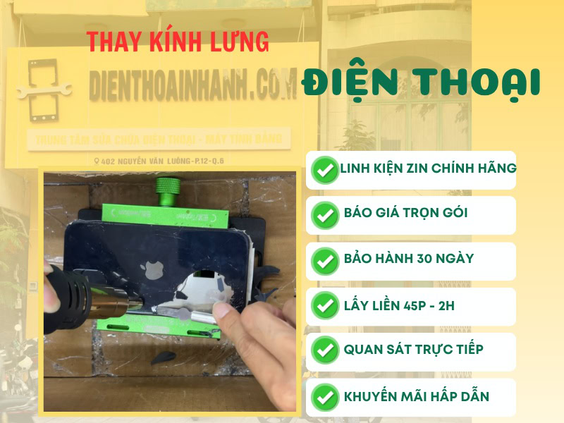 Ưu điểm khi thay kính lưng điện thoại tại Điện Thoại Nhanh