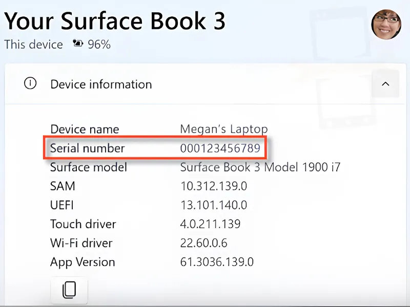 Hướng dẫn lấy serial máy để mua đúng mã màn hình