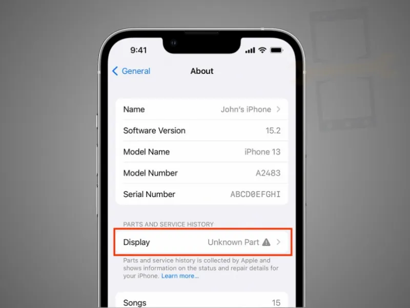 Kiểm tra màn hình đã thay chưa trên iPhone