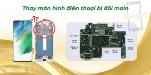Thay màn hình điện thoại bị đổi main
