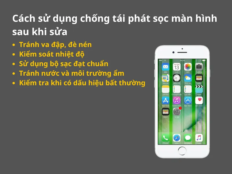 Cách sử dụng chống tái phát sọc màn hình sau khi sửa