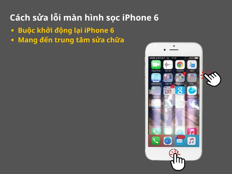 Cách sửa lỗi màn hình sọc iPhone 6 