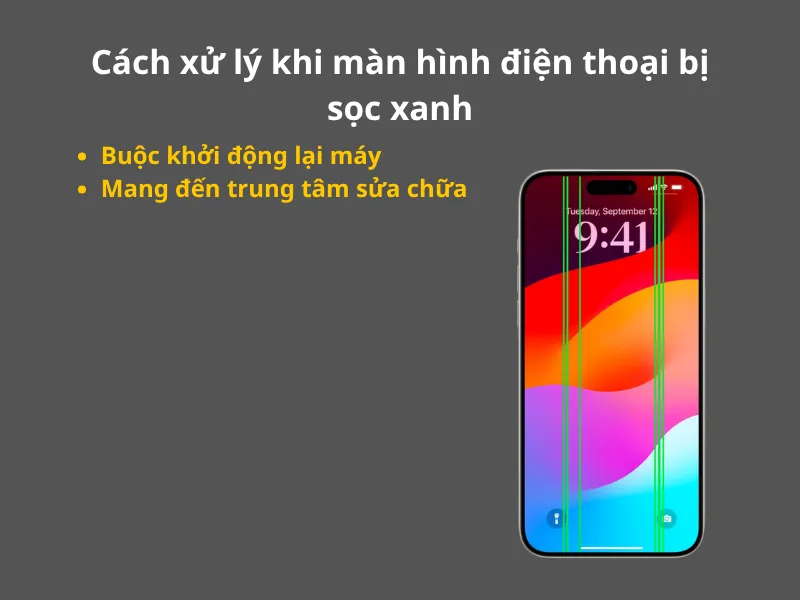 Cách xử lý khi màn hình điện thoại bị sọc xanh