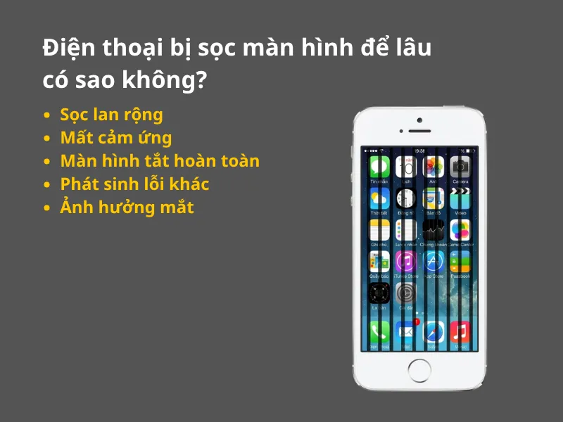 Điện thoại bị sọc màn hình để lâu có sao không?