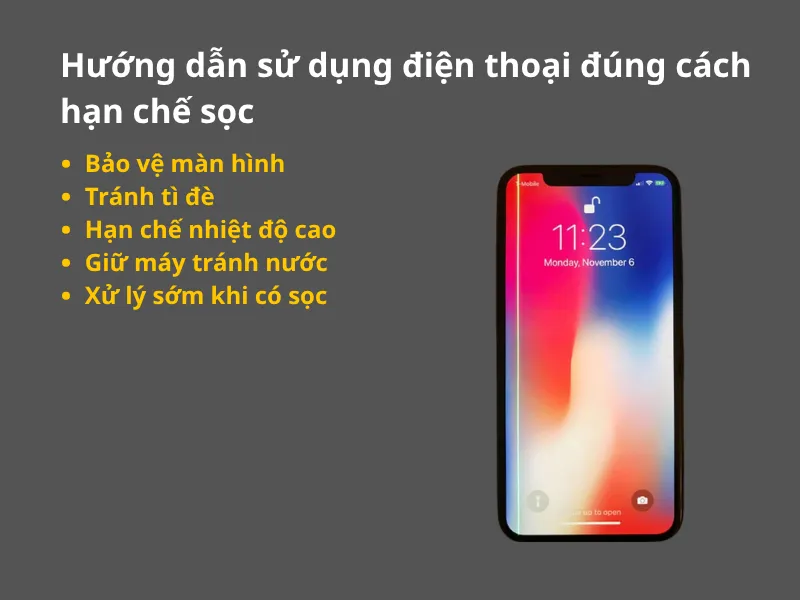 Hướng dẫn sử dụng điện thoại đúng cách hạn chế sọc