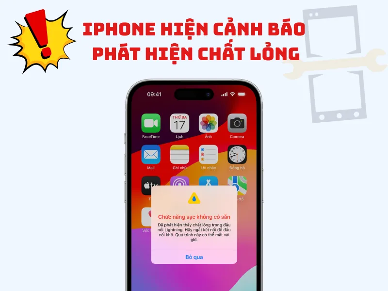 iPhone hiện cảnh báo chất lỏng