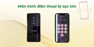 Màn hình điện thoại bị sọc tím