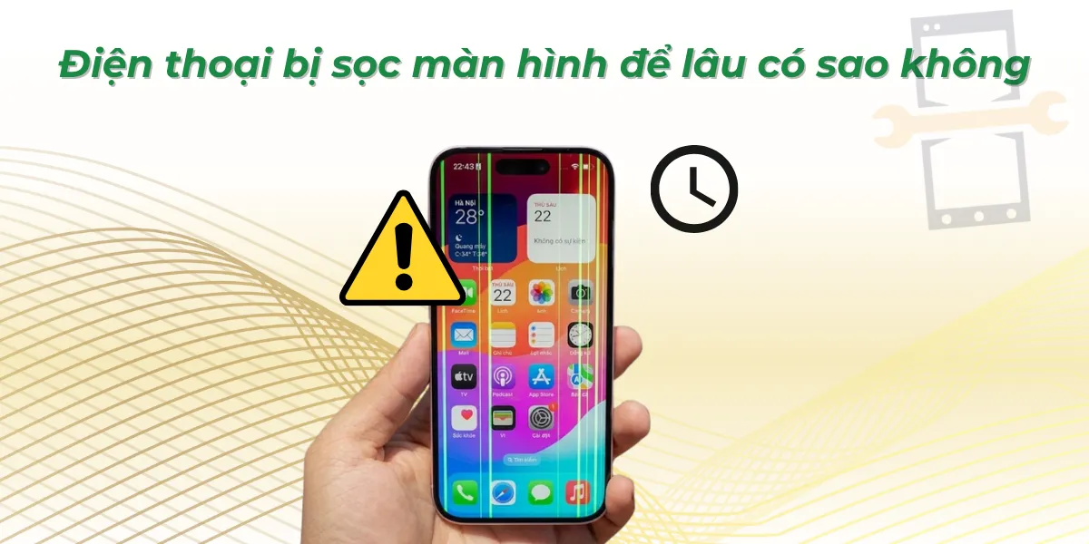 Nước vô màn hình điện thoại bị sọc dọc