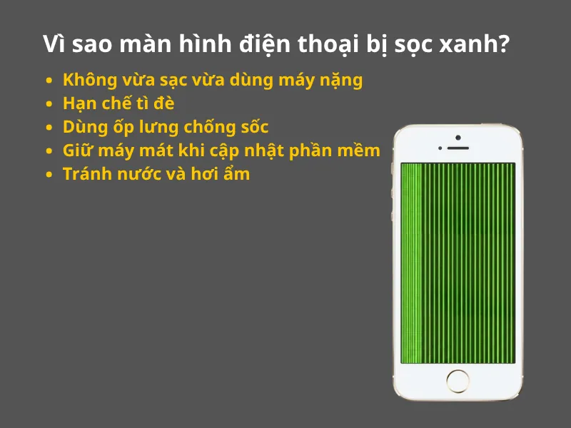 Vì sao màn hình điện thoại bị sọc xanh?