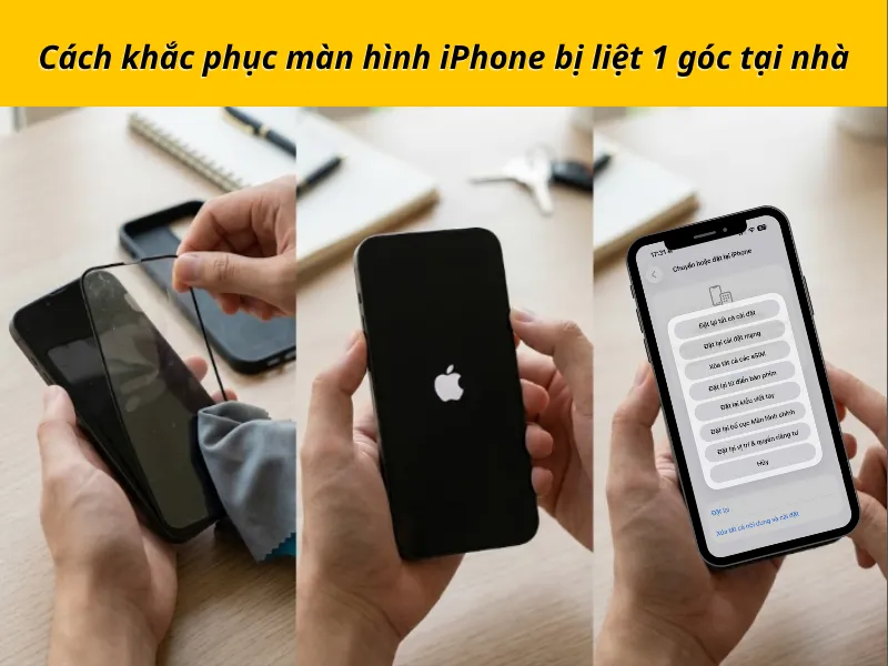 Cách khắc phục màn hình iPhone bị liệt 1 góc tại nhà