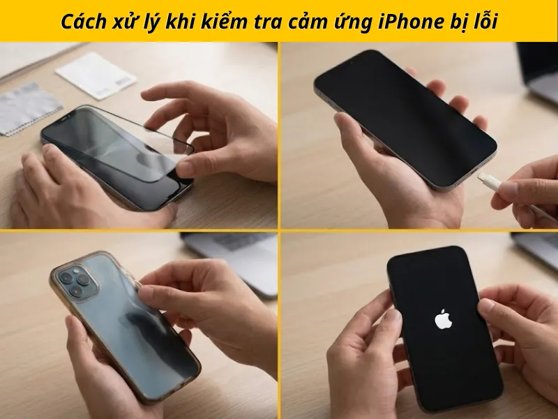 Cách xử lý khi kiểm tra cảm ứng iPhone bị lỗi