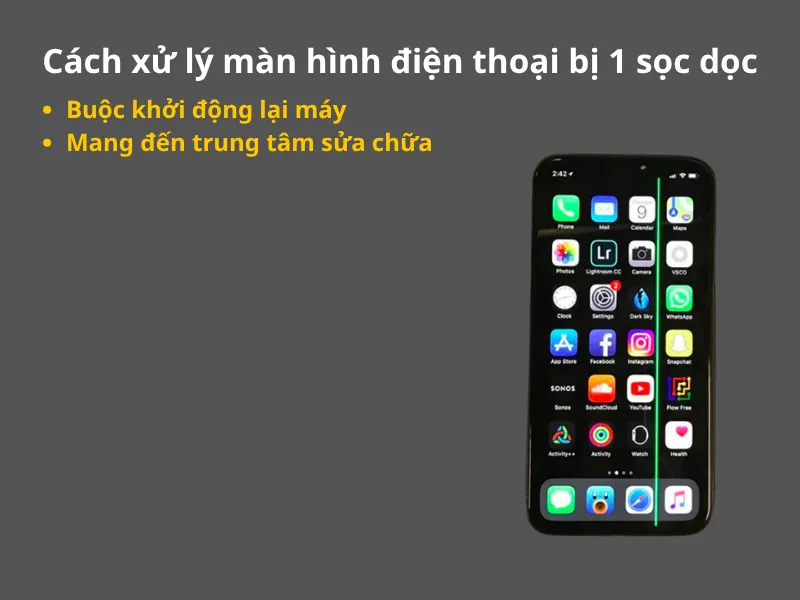 Cách xử lý màn hình điện thoại bị 1 sọc dọc