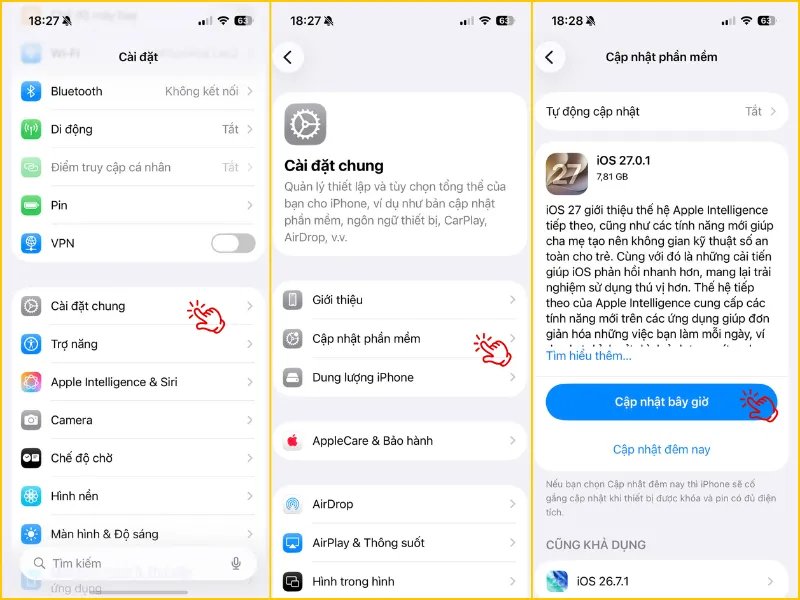 Cập nhật iOS iPhone bị liệt cảm ứng 1 hàng 