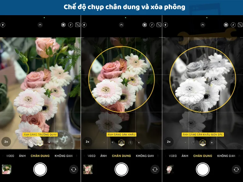 Chế độ chụp chân dung và xóa phông