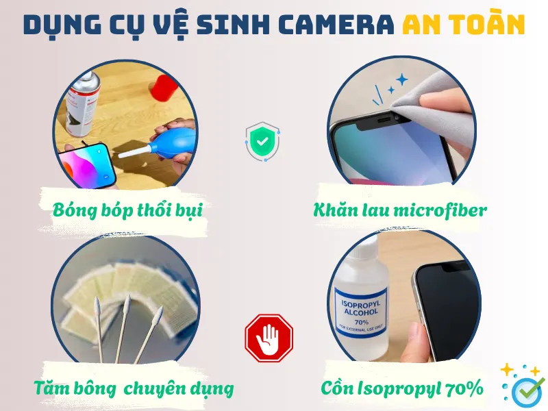 Chuẩn bị dụng cụ vệ sinh an toàn