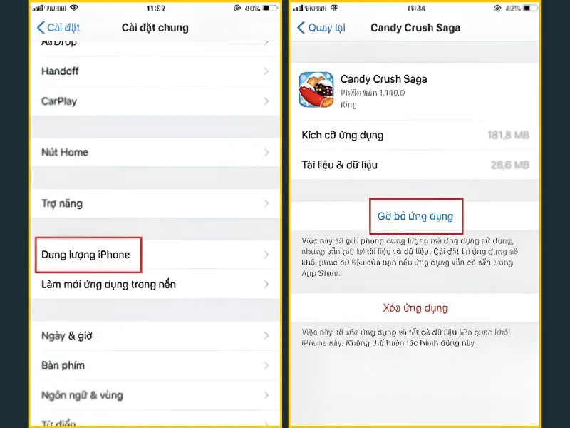 Dọn dẹp bộ nhớ iPhone 6 