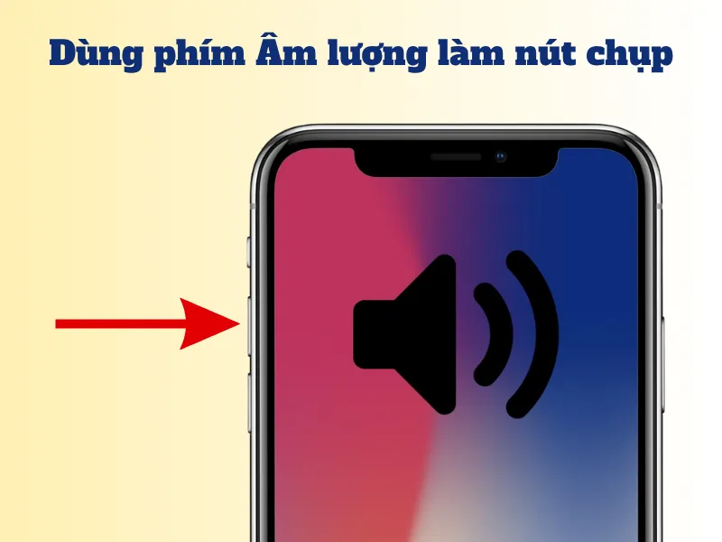 Dùng phím âm lượng làm nút chụp