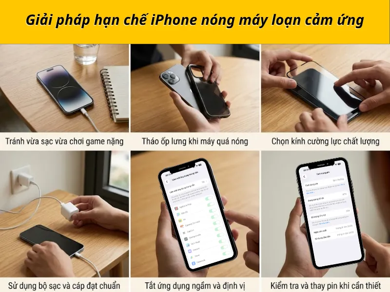 Giải pháp hạn chế iPhone nóng máy loạn cảm ứng