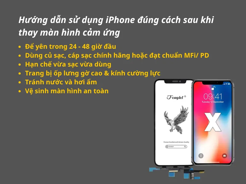 Hướng dẫn sử dụng iPhone đúng cách sau khi thay màn hình cảm ứng