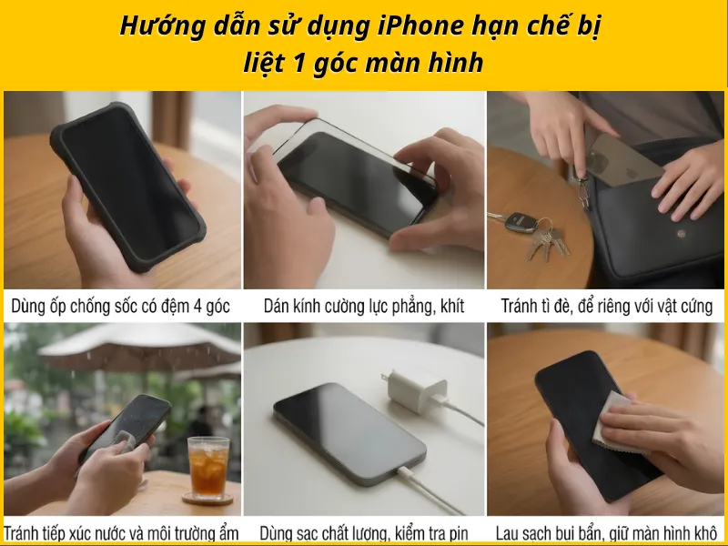 Hướng dẫn sử dụng iPhone hạn chế bị liệt 1 góc màn hình