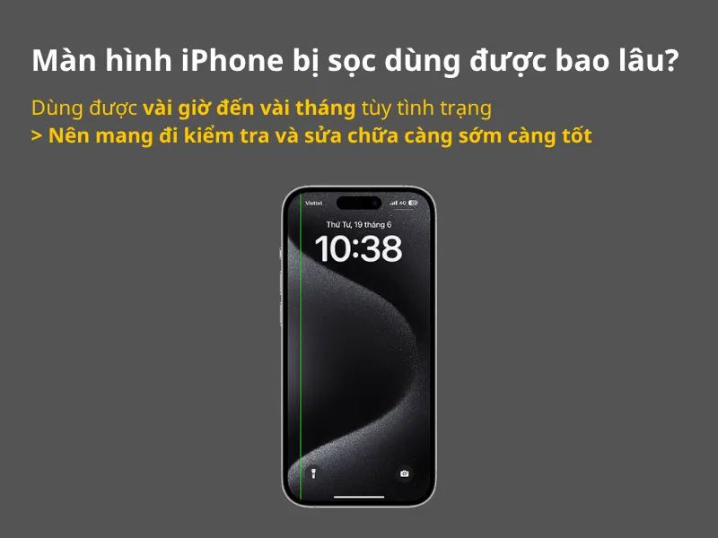 Màn hình iPhone bị sọc dùng được bao lâu? 