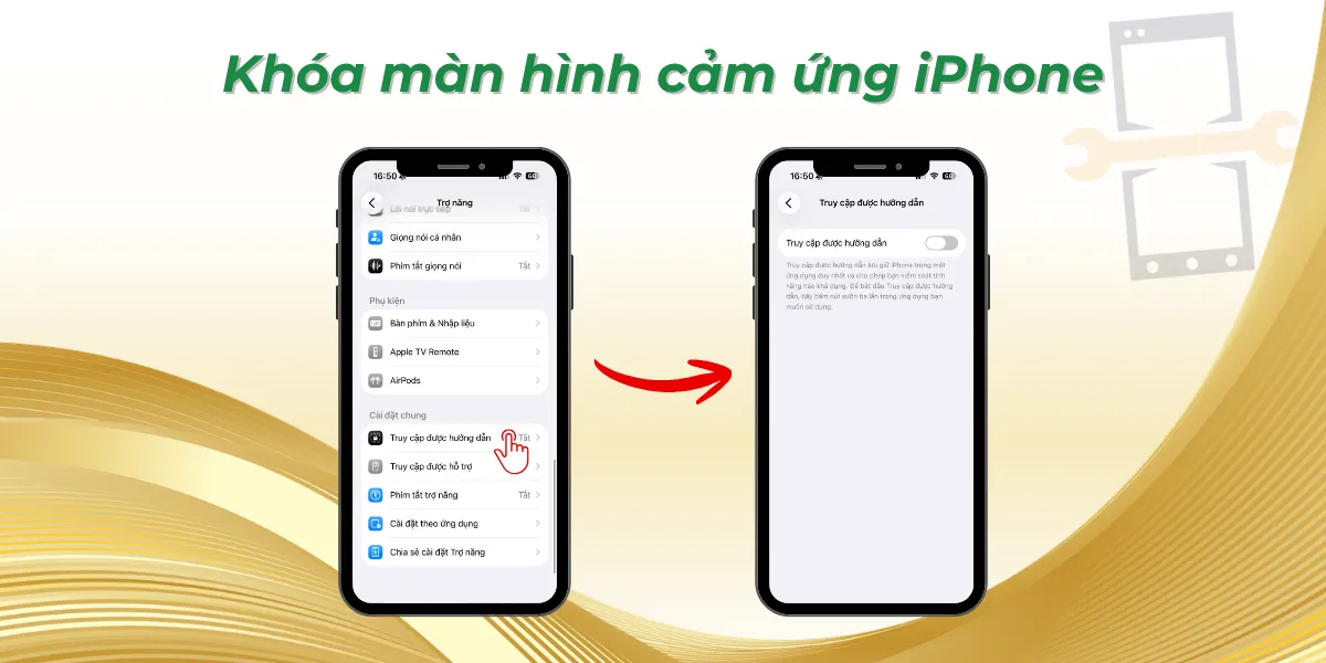 Khóa màn hình cảm ứng iPhone