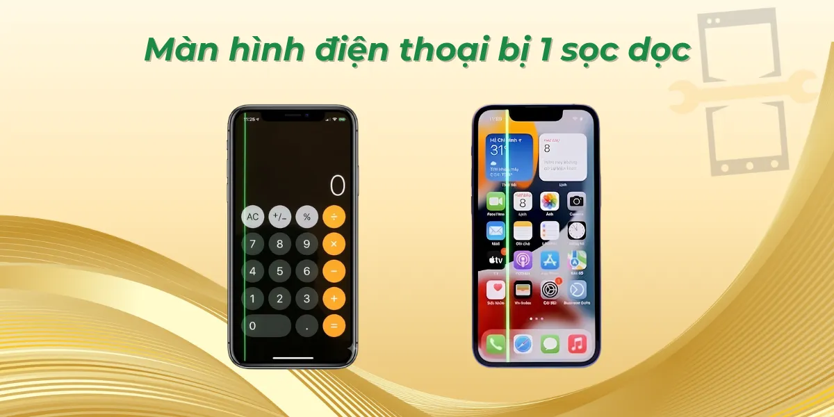 Màn hình điện thoại bị 1 sọc dọc
