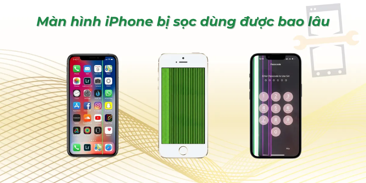 Màn hình iPhone bị sọc dùng được bao lâu?