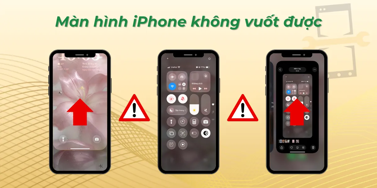 Màn hình iPhone không vuốt được