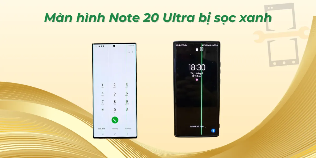 Màn hình Note 20 Ultra bị sọc xanh