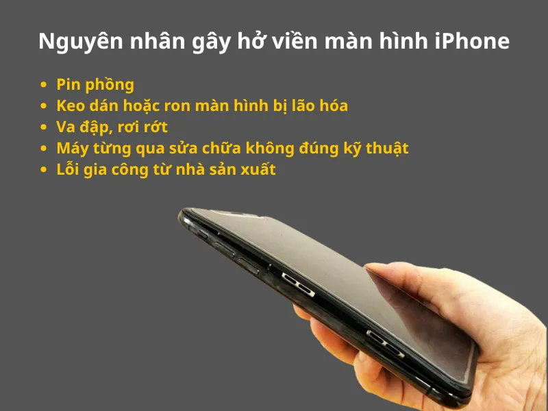 Nguyên nhân gây hở viền màn hình iPhone