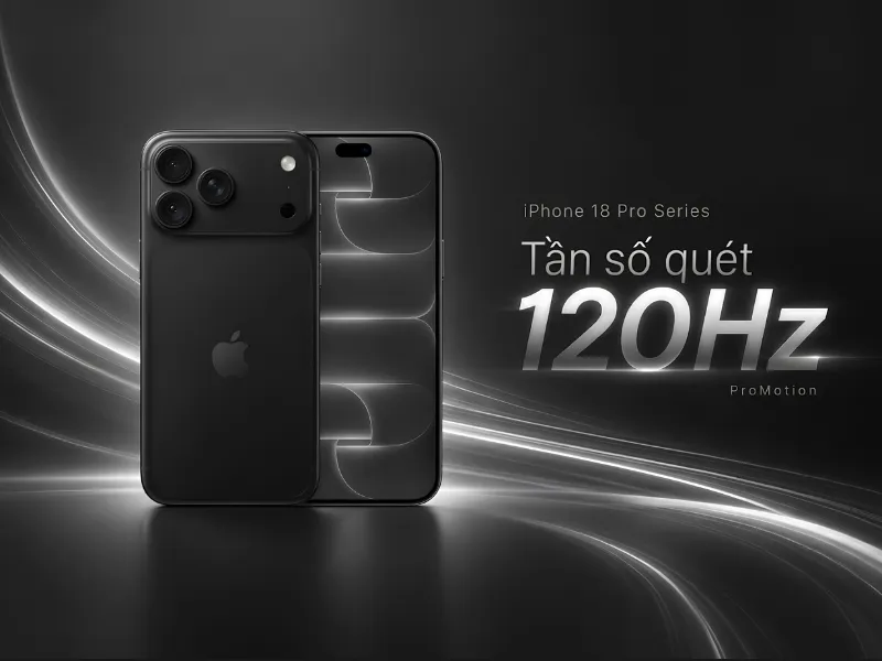 Tần số quét ProMotion 120Hz iPhone 18 Pro