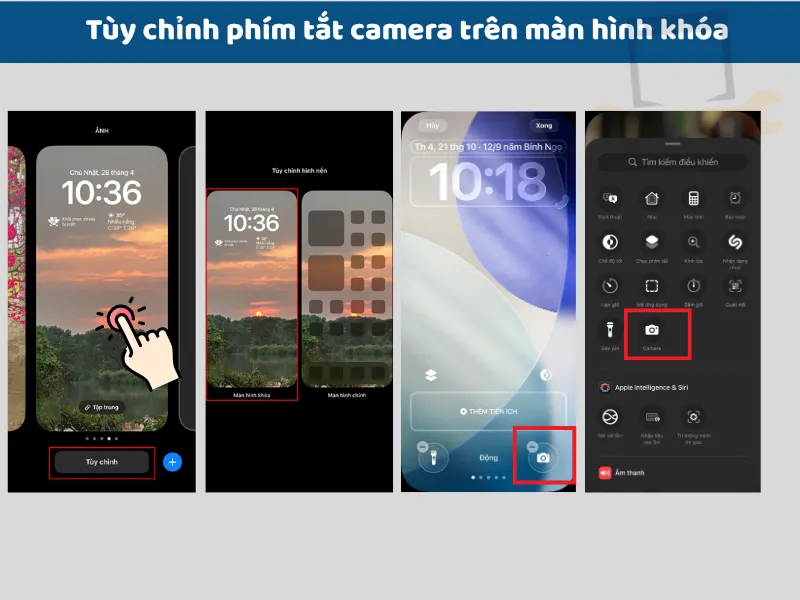 Tùy biến nút camera ở phải màn hình khóa