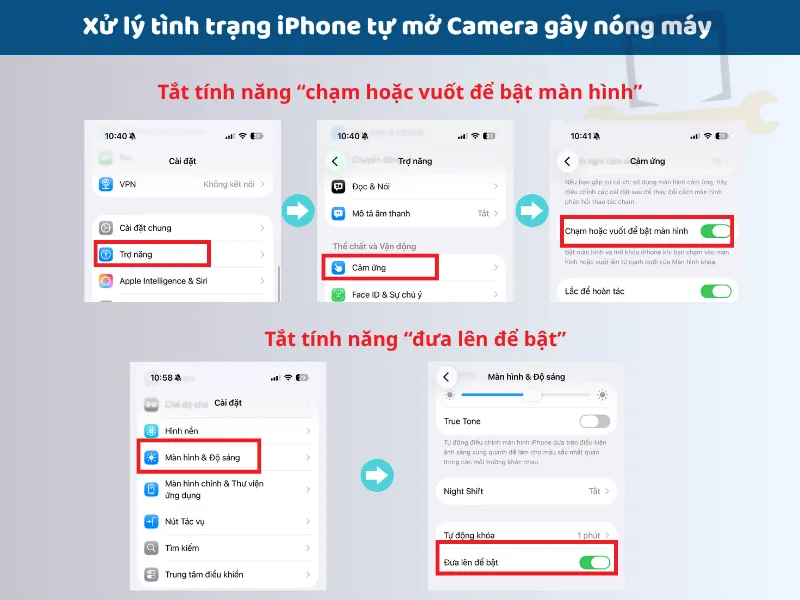 Xử lý tình trạng iPhone tự mở gây nóng